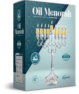 Ner Mitzvah Silver Plated OIl Menorah