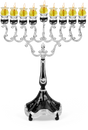 Black Marbleized Silver Plated Menorah