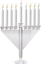 Large Crystal Glass Menorah