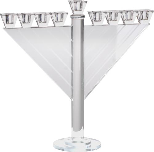 Large Crystal Glass Menorah
