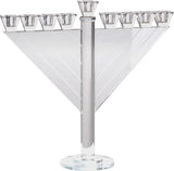 Large Crystal Glass Menorah