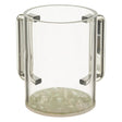 Perspex Clear Washing Cup 13 cm - White Marble