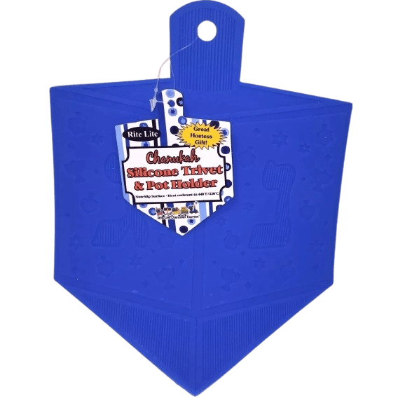 New Blue Rite Lite Chanukah Silicone Draydel PotHolder & Kitchen Hot Pad Trivet