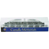 Nickel Candle Menorah - Fits all Standard Chanukah Candles - Classic Wall Design