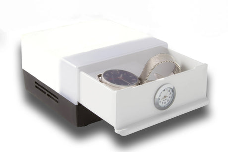 Shabled Shabbos Lamp Led Black/White Body, With Clock