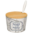 Bamboo Honey Dish "Shana Tovah"- 6.5 cm