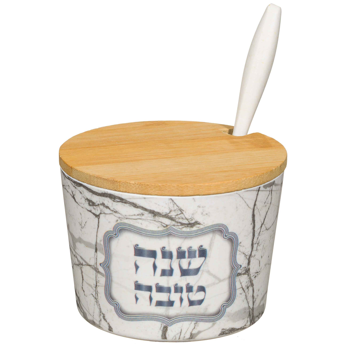 Bamboo Honey Dish "Shana Tovah"- 6.5 cm