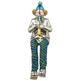 Polyresin Clown Figurine With Cloth Legs 12 Cm- Clarinet Player