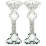 CRYSTAL CANDLESTICKS 17 CM