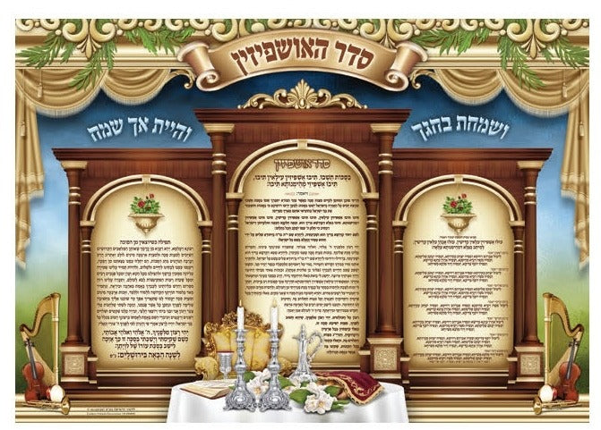 LAMINATED POSTER-SEDER USHPIZIN 20" X 28"