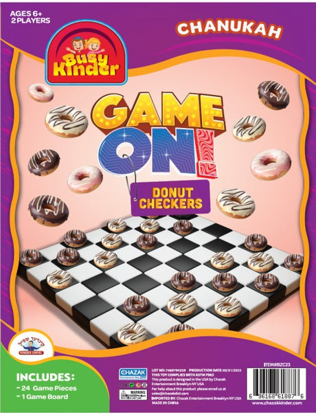 Game On! Checkers Game - Chanuka