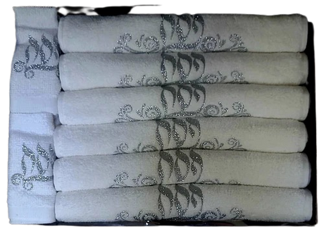 Passover/Pesach Towel - Set of 6 + 6 - Silver