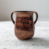 Stainless Steel Washing Cup - Marbleized Black and Copper Netilat Yadayim Cup