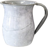 Stainless Steel Netilat Yadayim Cup – Gentle Marble Painted Design