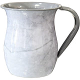 Stainless Steel Netilat Yadayim Cup – Gentle Marble Painted Design