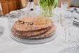 Matzoh Box Round Silver Glitter