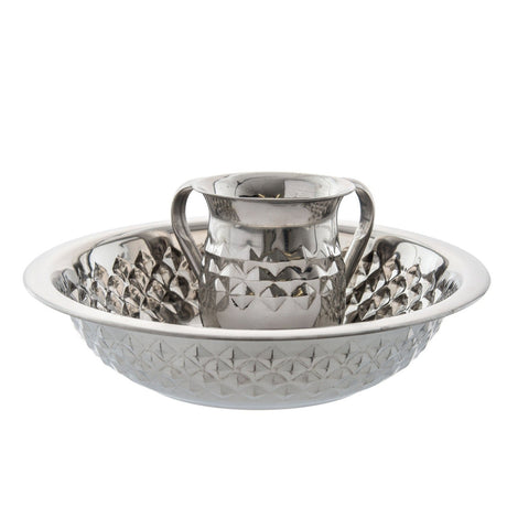 STAINLESS STEEL DIAMOND WASH CUP AND BOWL