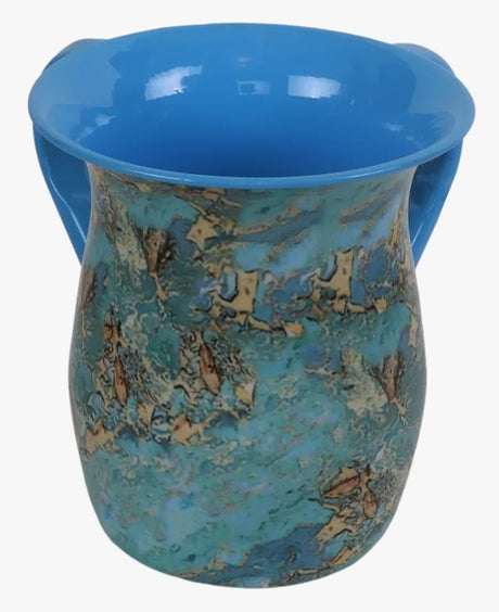 Blue And Beige Marble Washing Cup