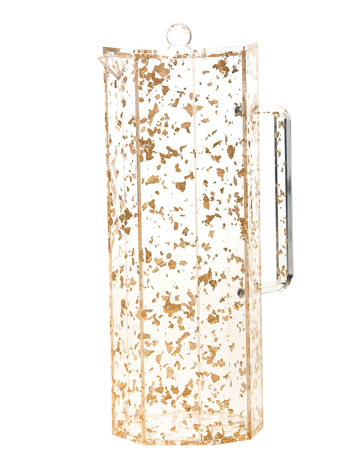 Pitcher Lucite Gold Flakes