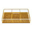 6 Compartment Dish With Magnetic Lid Gold Glitter