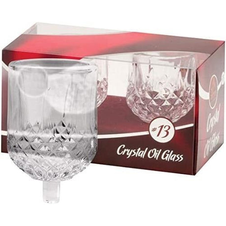 Ner Mitzvah Crystal Oil Glass Size #13