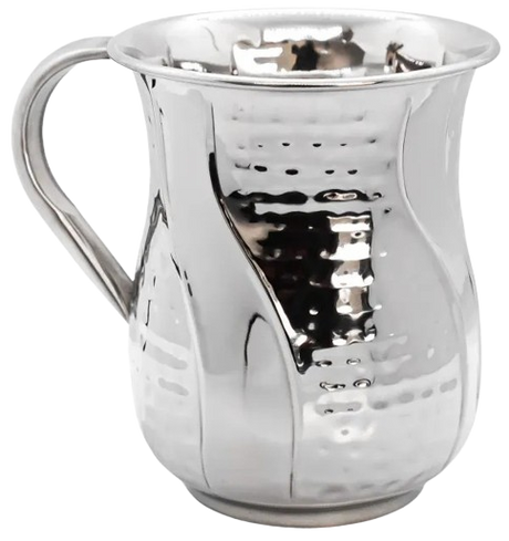 Stainless Steel Washing Cup With Hammered Strips
