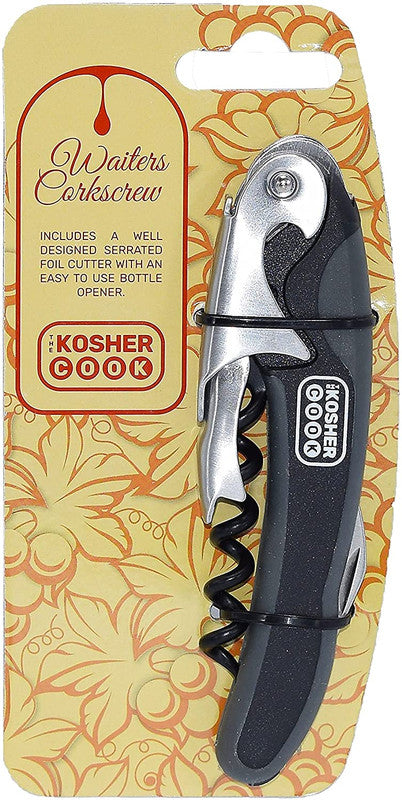THE KOSHER COOK RUBBER HANDLE WAITRESS CORKSCREW