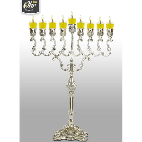 Pre-Filled Menorah Oil Cup Candles - Hanukkah Candles EZ Lights - Jelled 100%