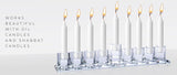 Crystal Glass Menorah - Long