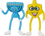 Bendable Chanukah Friends - Dreidel and Menorah Set