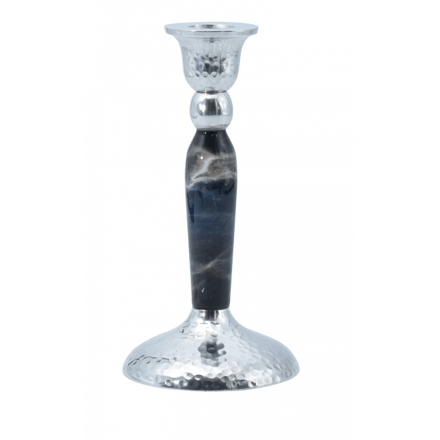 Marbleized Candle Stick - Black