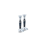 Marbleized Candle Stick - Black