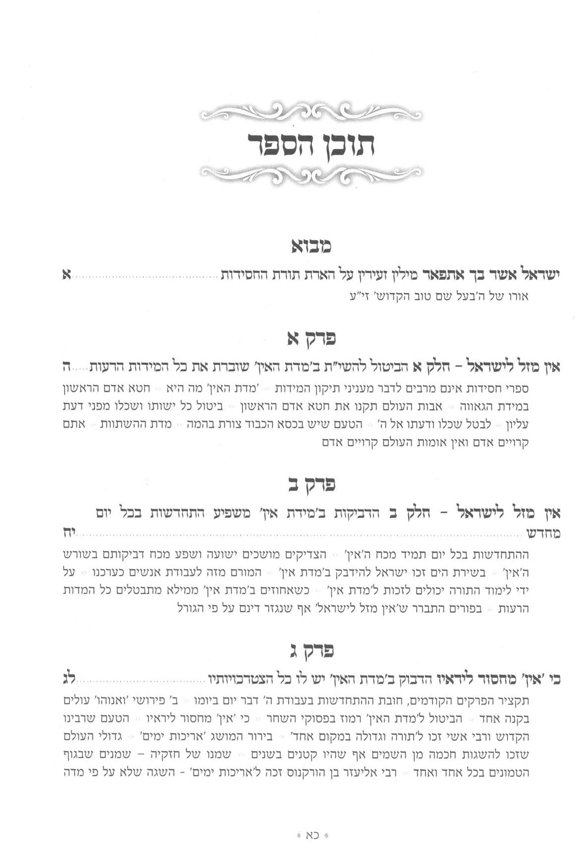 מעיינא דמלכא - חסידות - חלק א