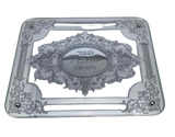 Challah bord glass and silver