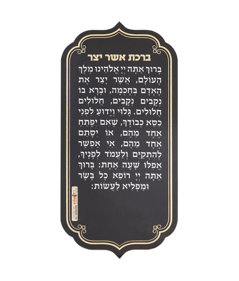 ברכת אשר יצר - מגנט - שמחונים