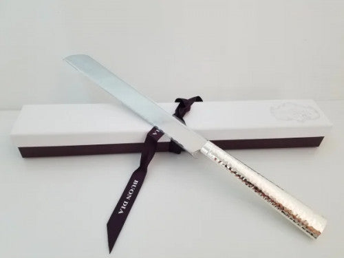Challah Knife - Hammered Non Serated