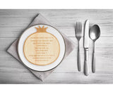 Rosh Hashanah Simanim Card Wood