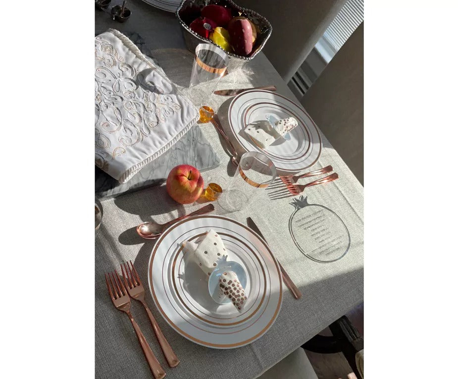 Rosh Hashanah Simanim Card Silver
