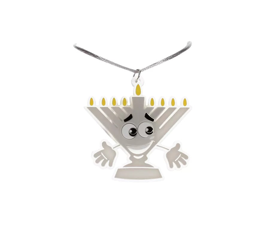 Light Up Menorah Necklace