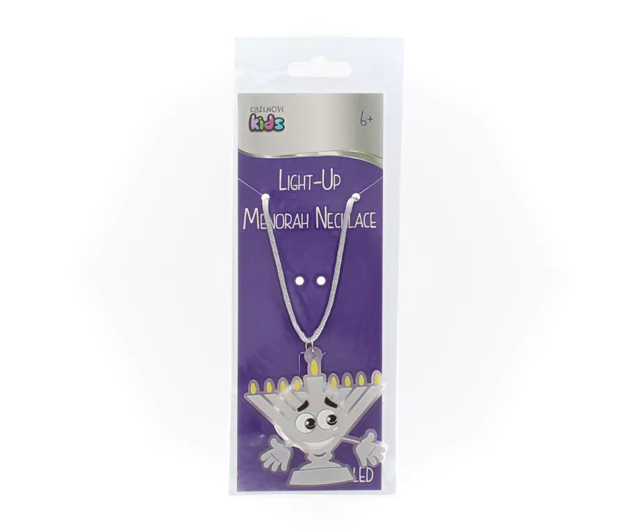Light Up Menorah Necklace