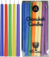 Ner Mitzvah  Long Chanukah Candles - Multi-Color