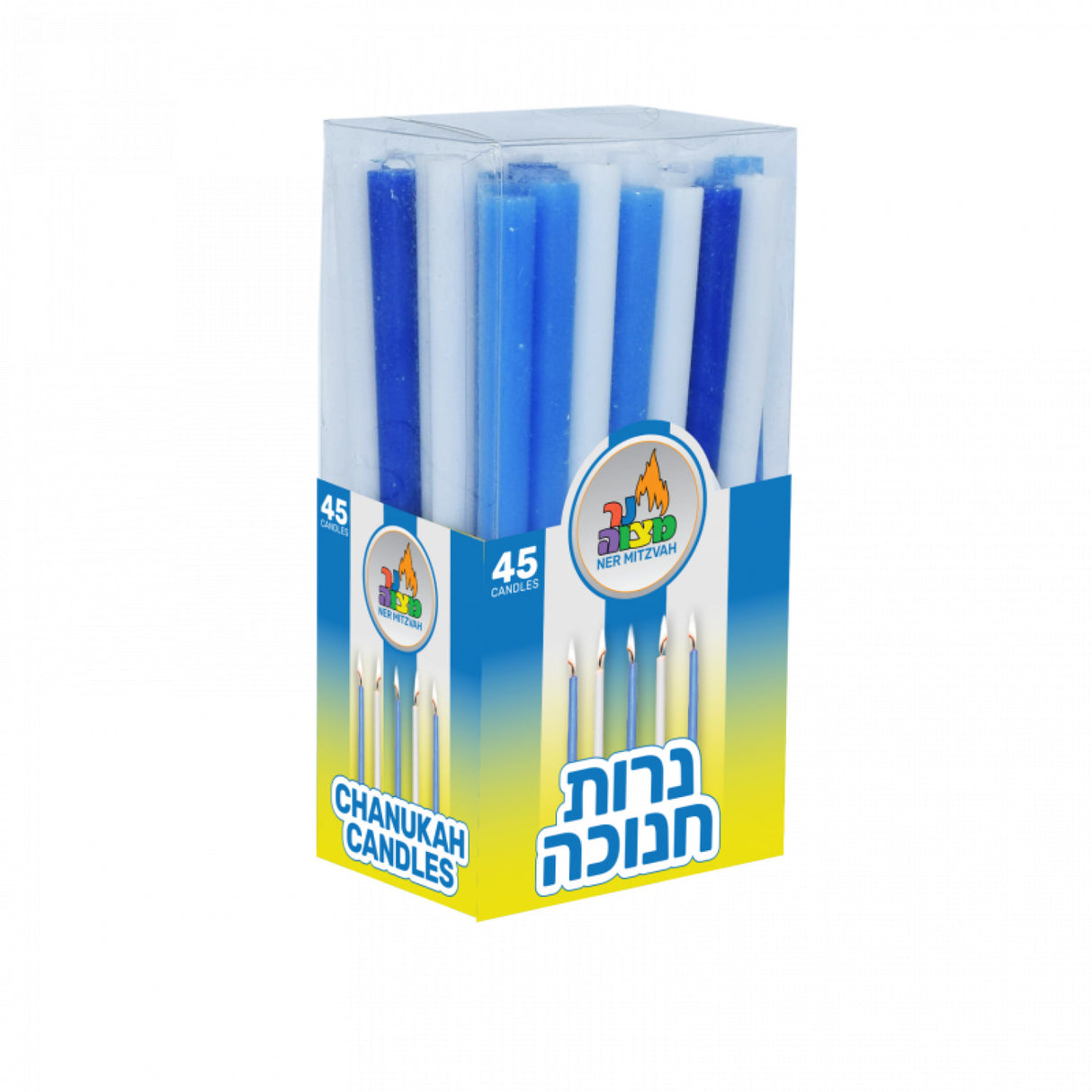 Long Chanukah Candles -- Blue & White