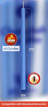 Long Chanukah Candles -- Blue & White
