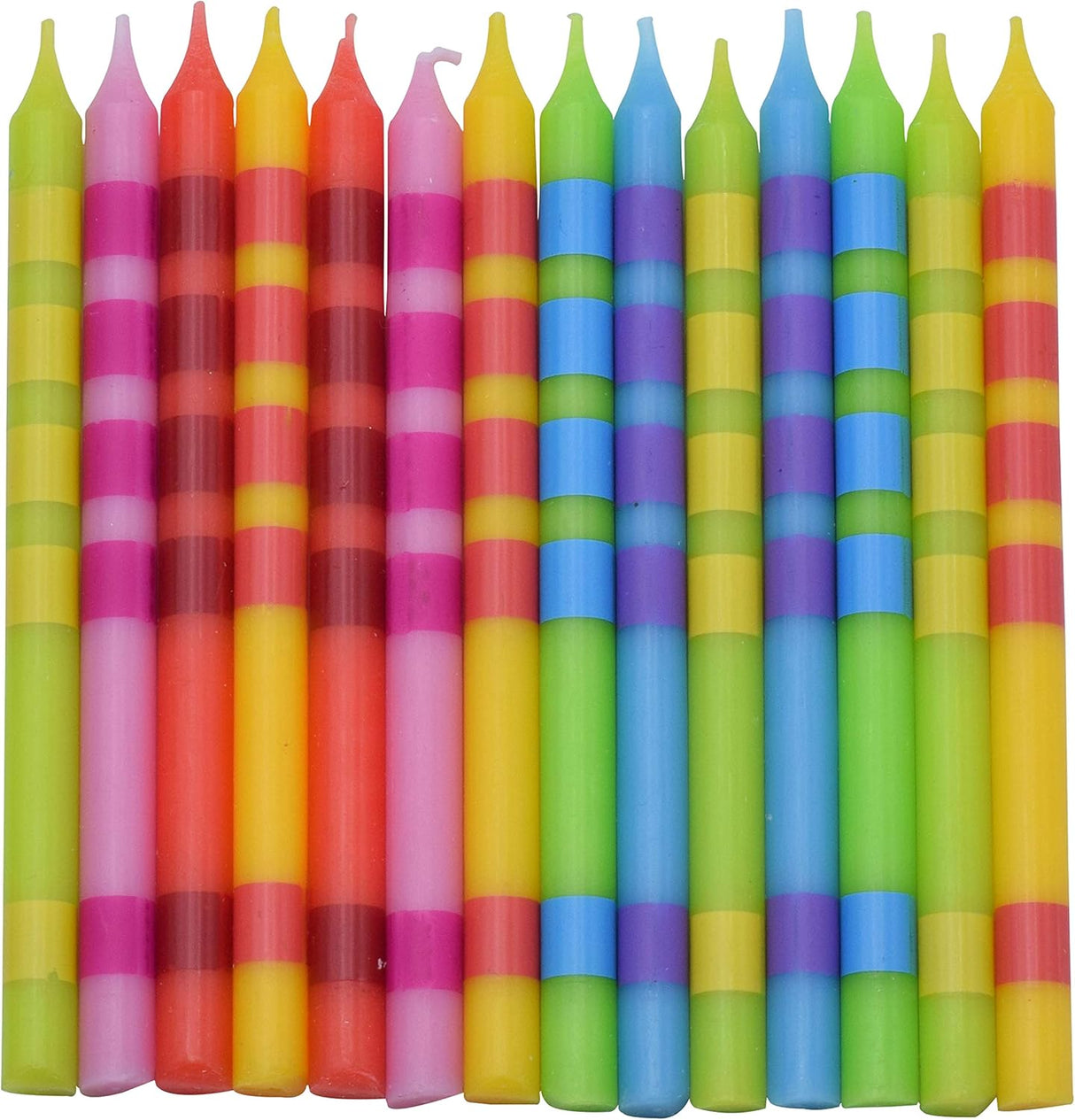 Dripless Chanukah Candles Standard Size - Two Tone Multi Colored Hanukkah Candles