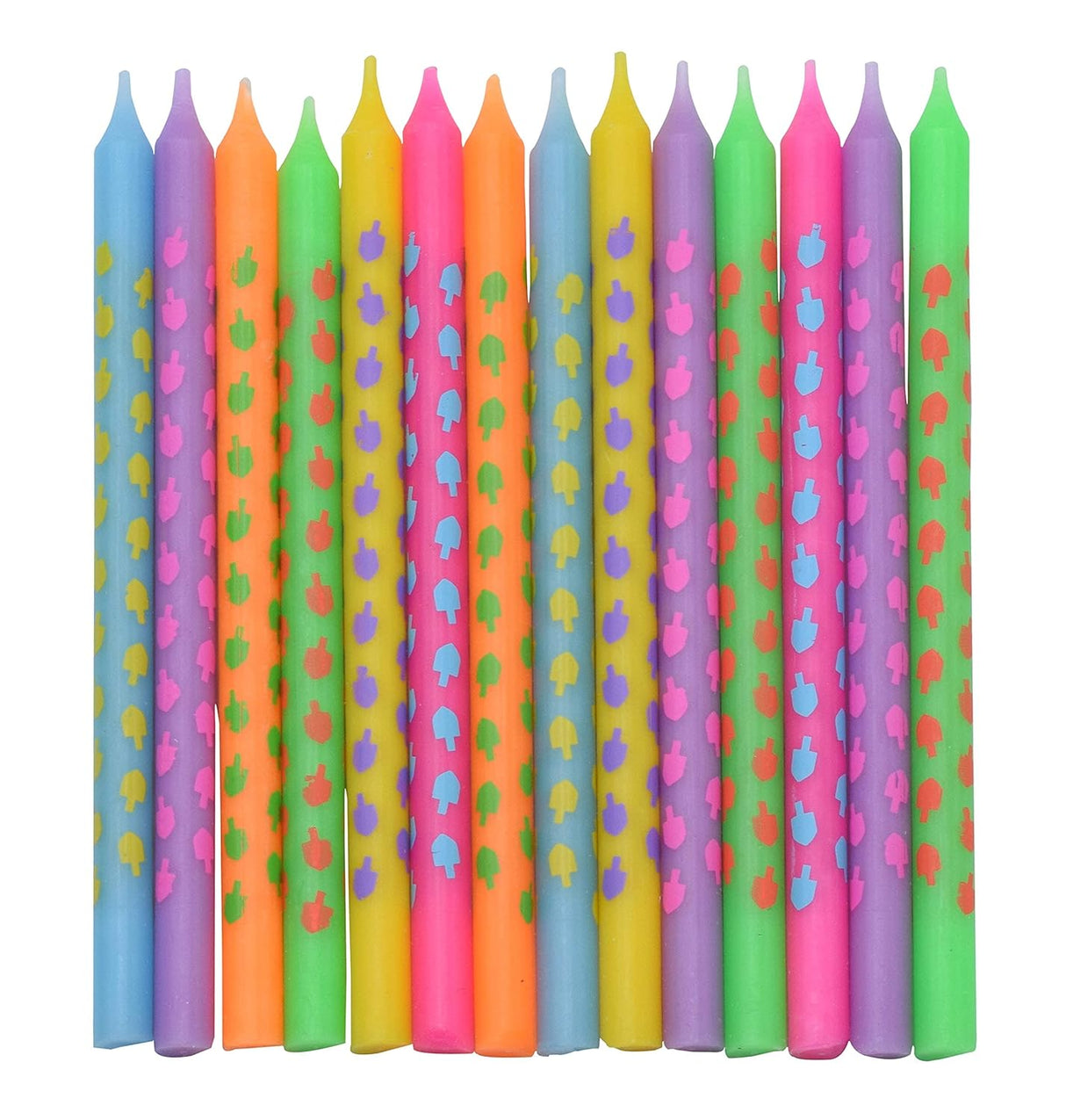 Ner Mitzvah Dreidel Art Dripless Handmade Chanukah Candles