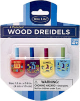 The Draydel Game - 4 Small Painted Wood Draydels