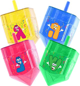 Izzy 'n' Dizzy Fillable Dreidels - Medium - 3 x 2 Inch - Great for Chocolate Coins and Candy - Assorted Random Designs