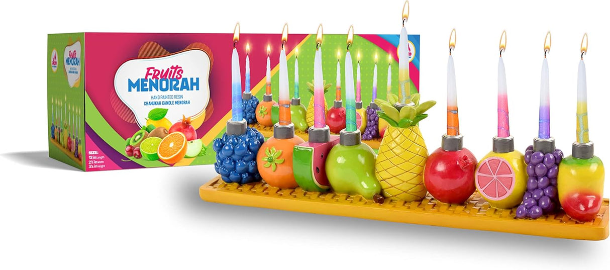 Chanuka Candle Menorah - Fruits