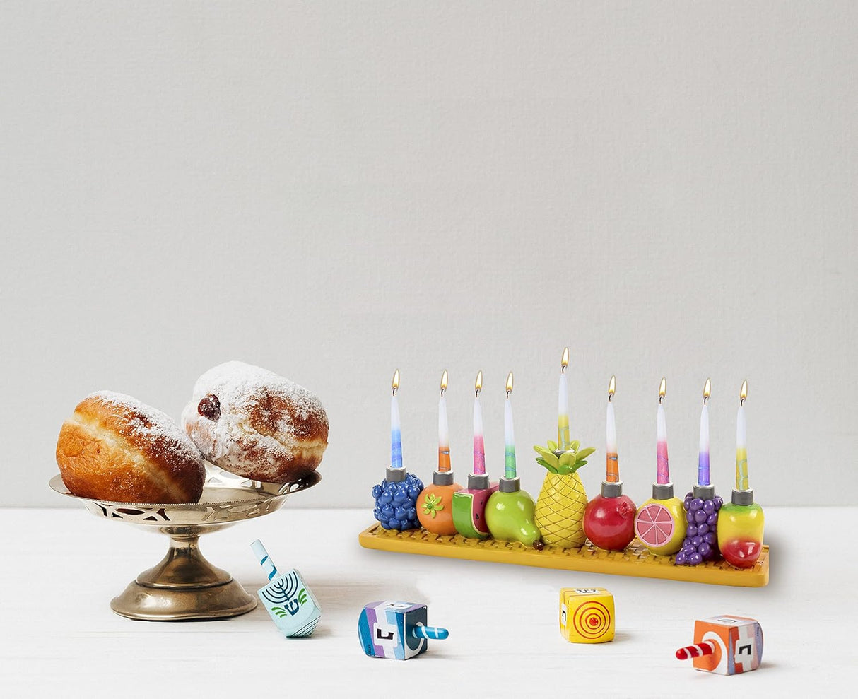 Chanuka Candle Menorah - Fruits