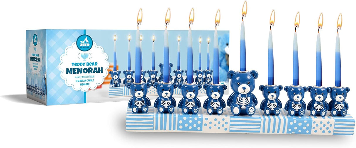 Resin Menorah - Teddy bear